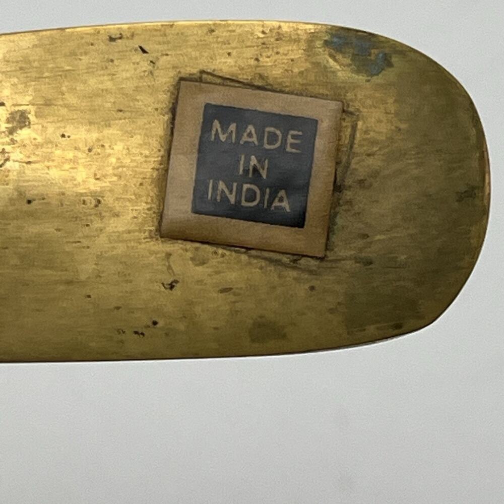Vintage Solid Brass Candle Snuffer Bell Shape 9” Made In India Cottagecore Decor - Picture 9 of 13